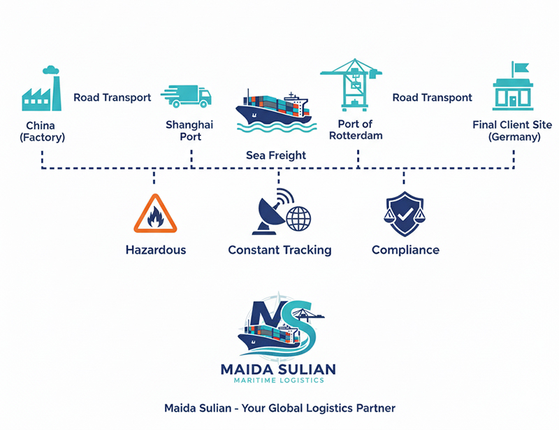 将高价值化学品从中国端到端运送到德国