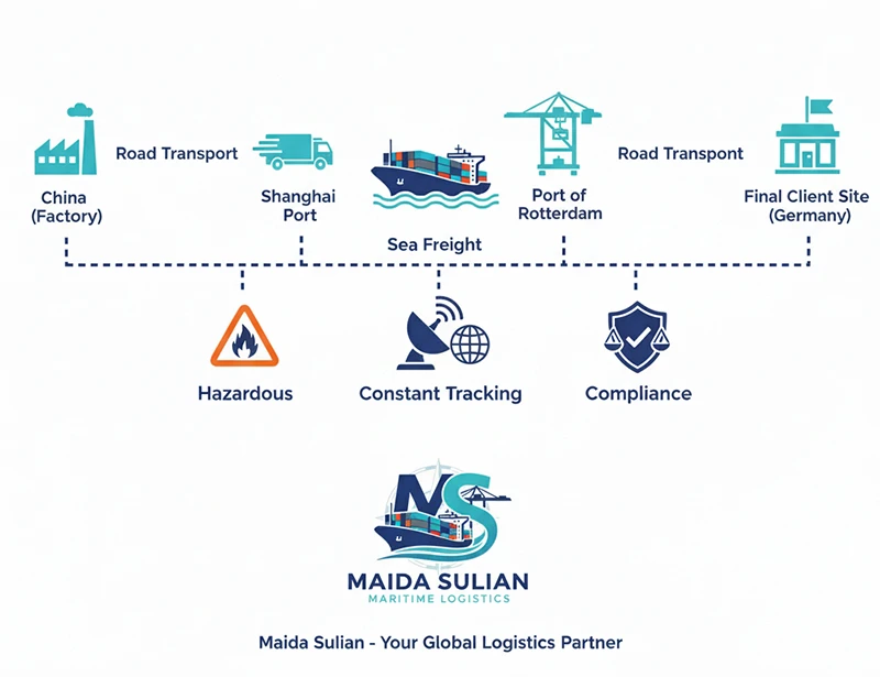 将高价值化学品从中国端到端运送到德国